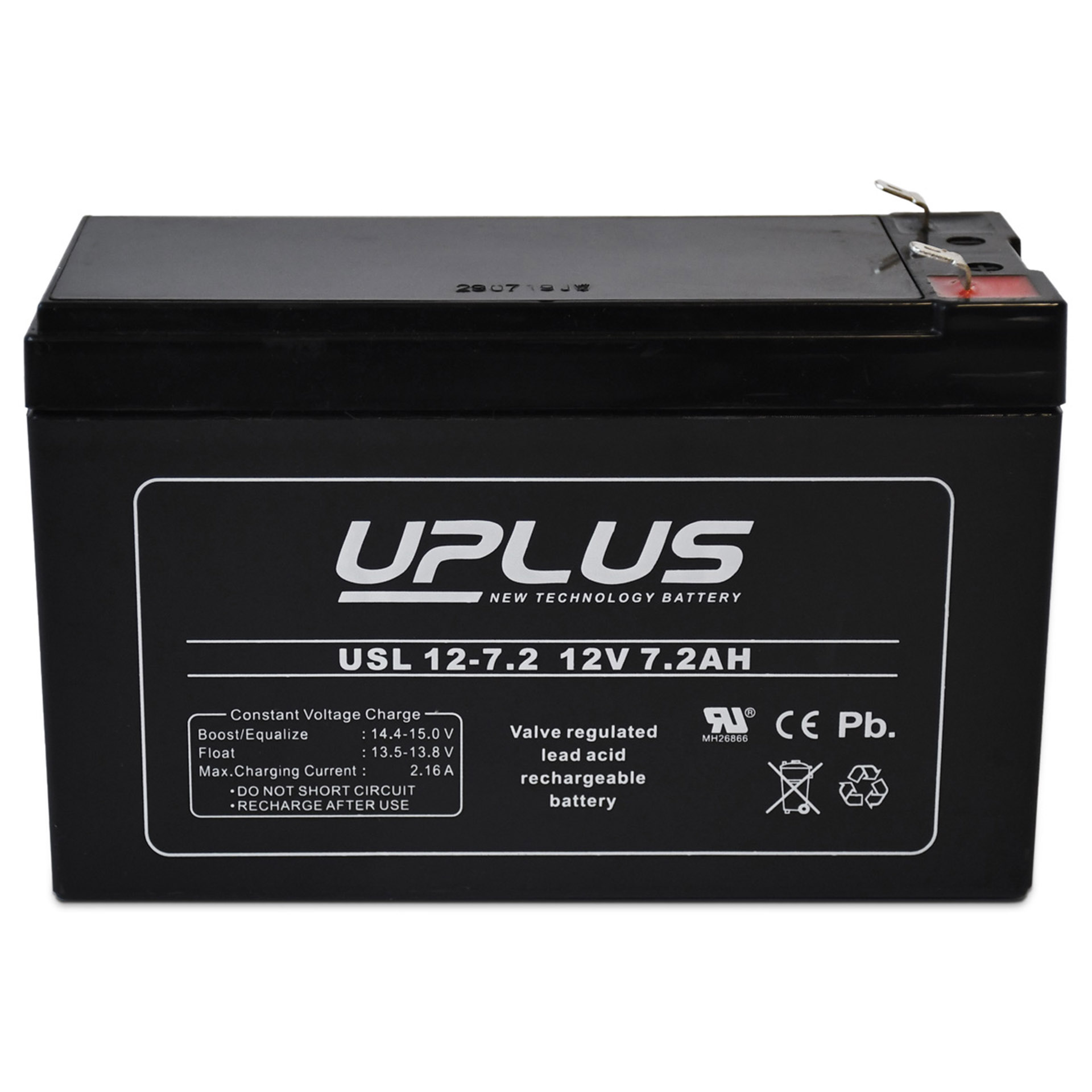 MT113-12V07-01 — Batteri UPLUS 12V/7,2Ah 10+