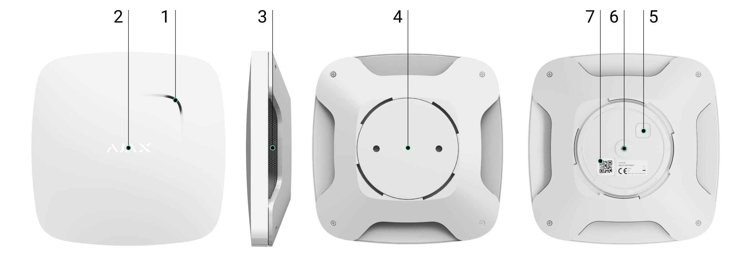 Ajax: original model illustrations. Number explanation and assembly details can be found in the manual.