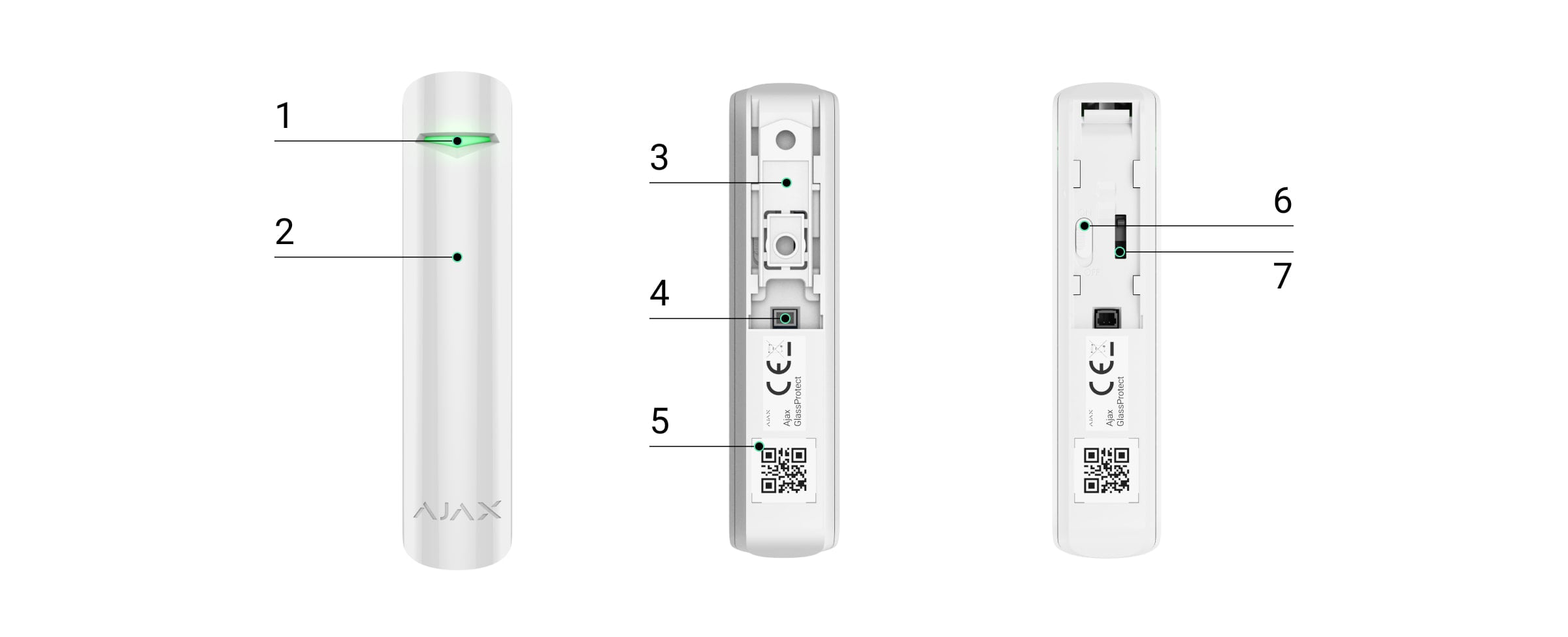 Ajax: original model illustrations. Number explanation and assembly details can be found in the manual.