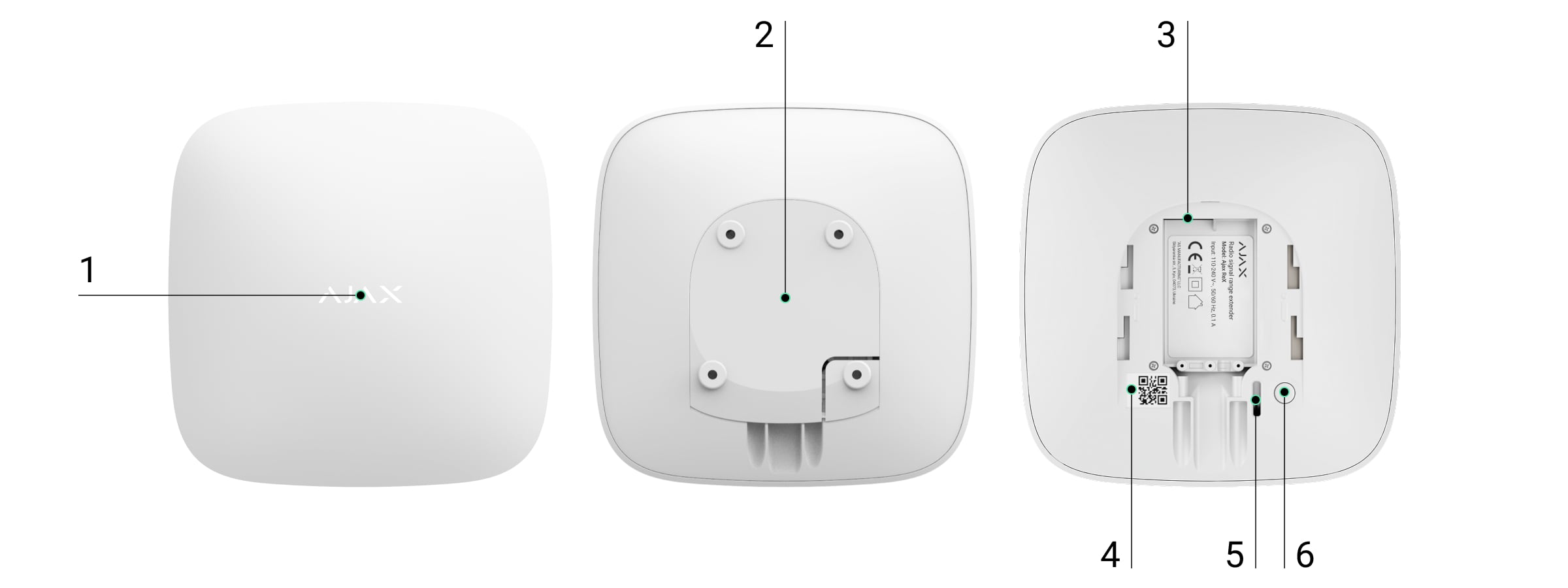 Ajax: original model illustrations. Number explanation and assembly details can be found in the manual.
