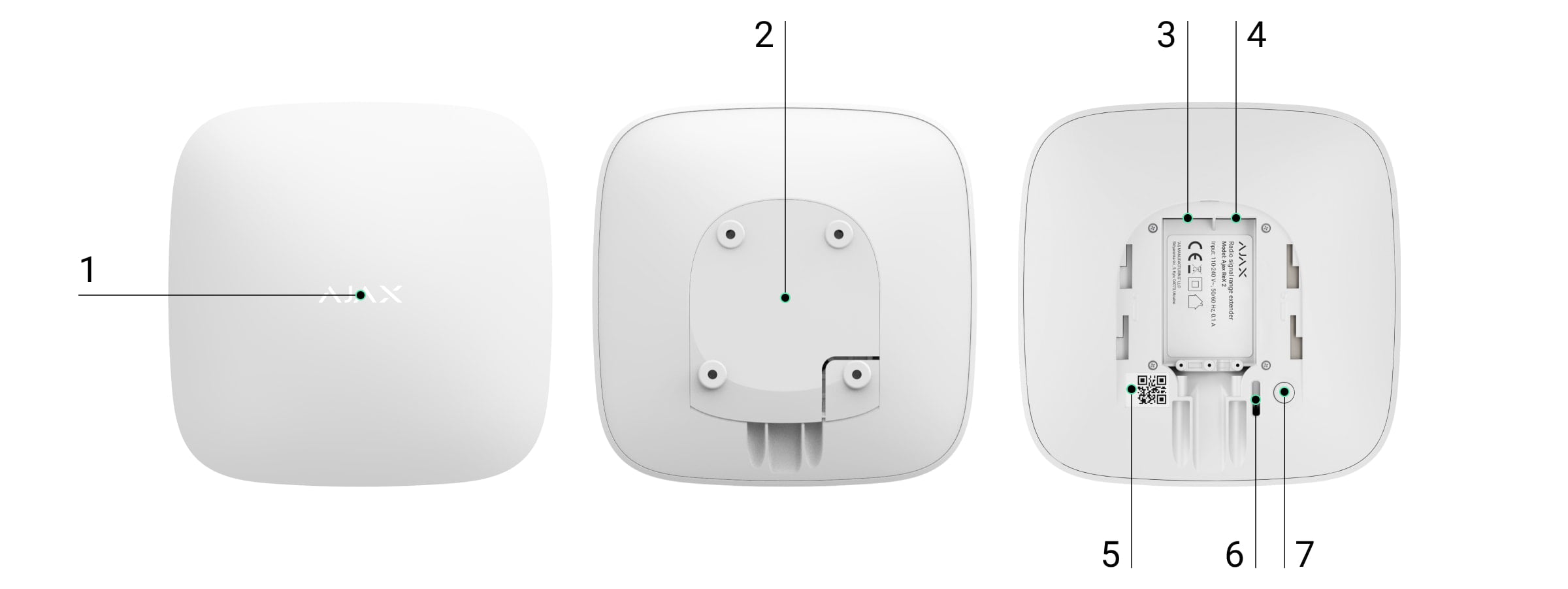 Ajax: original model illustrations. Number explanation and assembly details can be found in the manual.