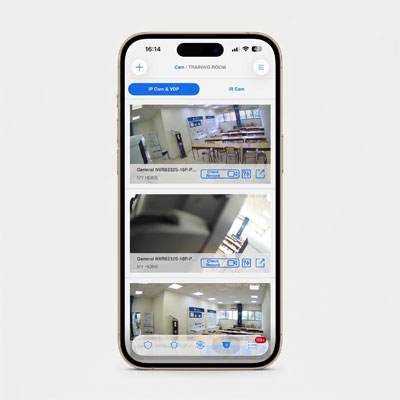 Camera view with thumbnails.