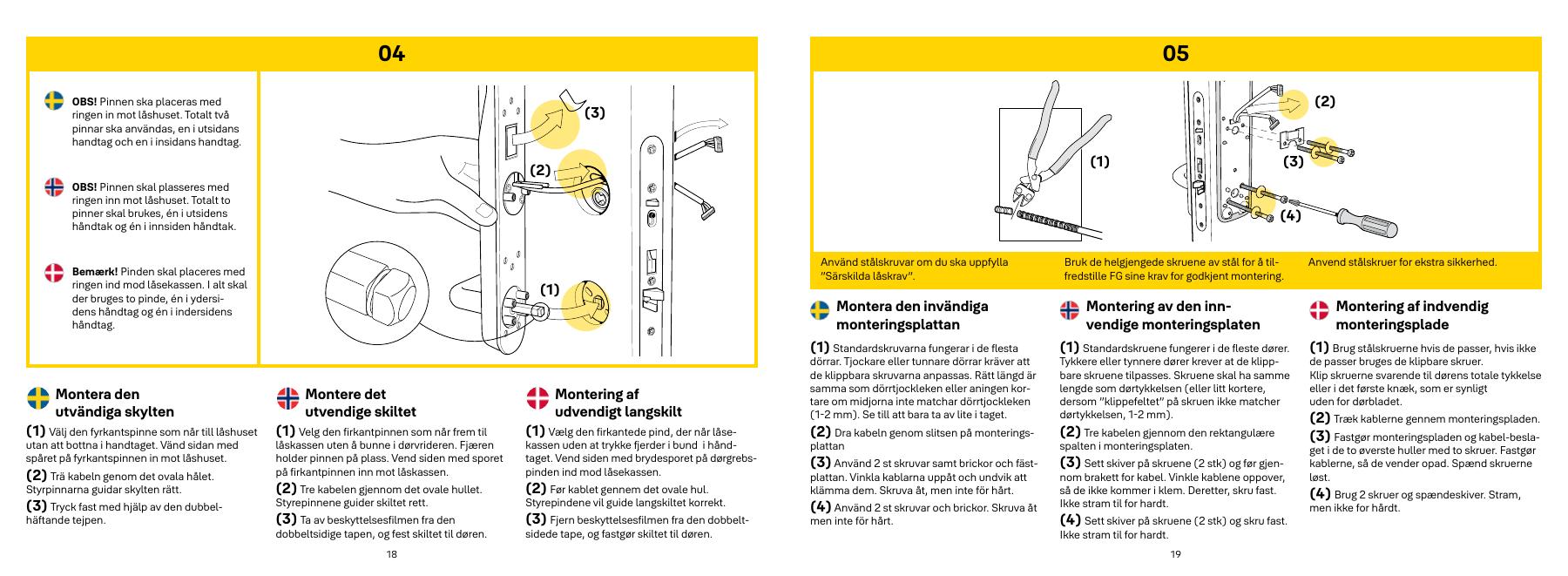 Mounting exterior signs – original drawing from Yale
